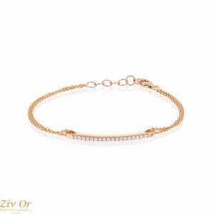 # צמיד פס יהלומים  BRA-15-a r 0.18ct