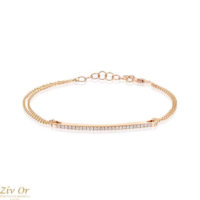 # צמיד פס יהלומים 0.26ct BRA-15-b r