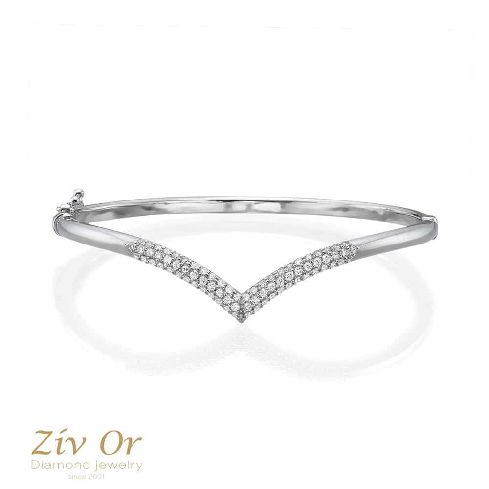 צמיד קשיח יהלומים 0.76ct Bangle-V