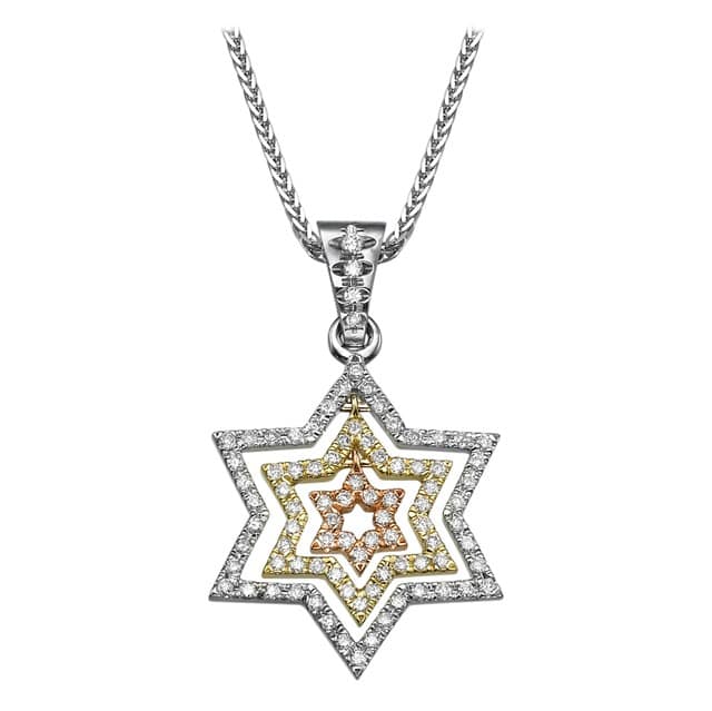 # תליון מגן דוד 0.88ct P-621